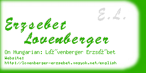 erzsebet lovenberger business card